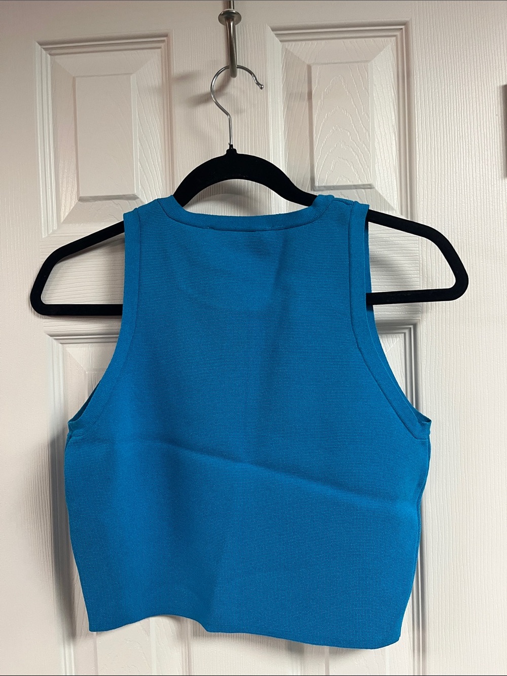 ZARA Turquoise Ribbed Tank Top - Picture 2 of 3